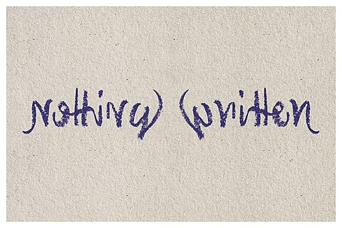 Ambigram Nothing written