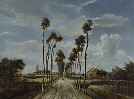 Meindert Hobbema. The Avenue at Middelharnis (1689, National Gallery, London)