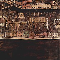 Egon Schiele. The Little City II (View from Bohemian Krumlov), 1912-1913