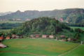Zirkelstein, Blick nach Norden auf die Kaiserkrone und die Schrammsteine (view in northward direction)
