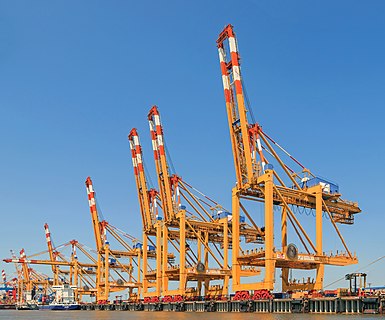 Container cranes, Container port, Bremerhaven, Germany